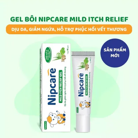 Gel bôi Nipcare Mild Itch Relief 15g - giảm ngứa, dịu da cho bé khi muỗi đốt, chàm sữa, hăm