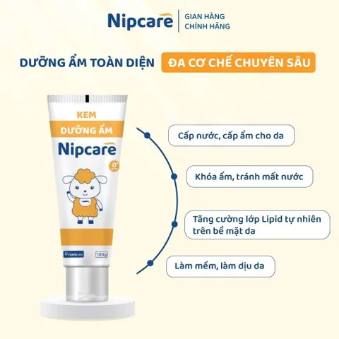 Kem dưỡng ẩm Nipcare Novocare 100g - dưỡng ẩm cho da khô, làm mềm và dịu da cho bé