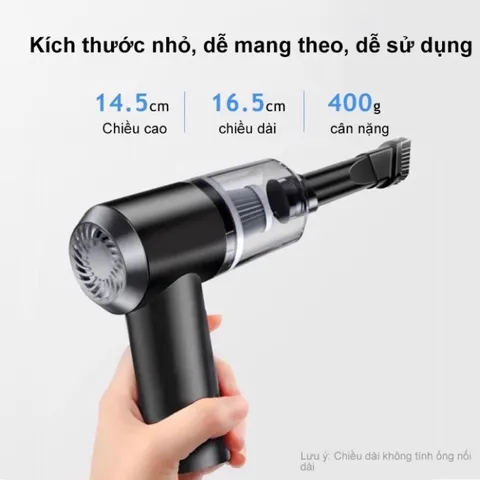 Máy hút bụi cầm tay Mini - Máy hút không dây lực hút siêu mạnh sử dụng pin sạc, dùng hút bụi ô tô-