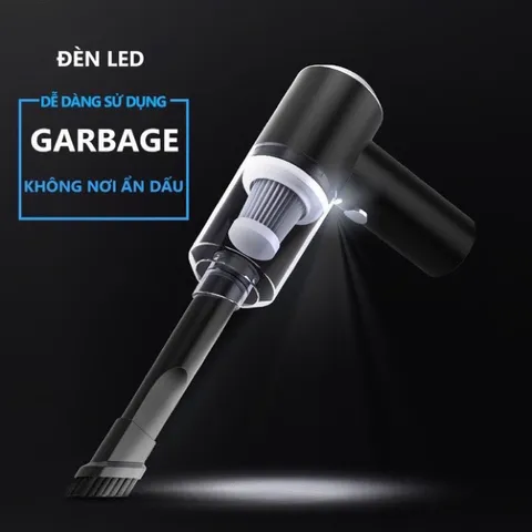 Máy hút bụi cầm tay Mini - Máy hút không dây lực hút siêu mạnh sử dụng pin sạc, dùng hút bụi ô tô-