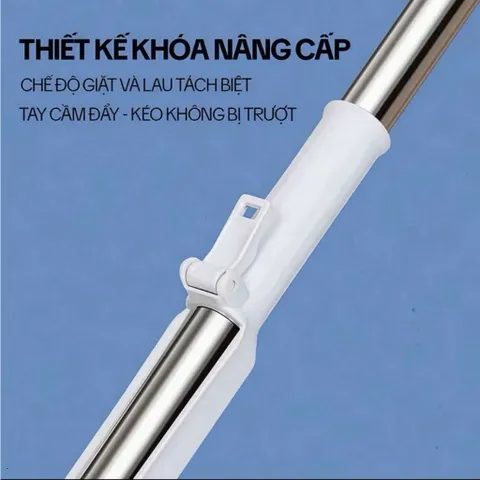 Cây Lau Nhà Tự Vắt Bông San Hô 45cm, Chổi Lau Nhà Tự Vắt Xoay 360 Độ Sợi Microfiber Siêu Thấm  -