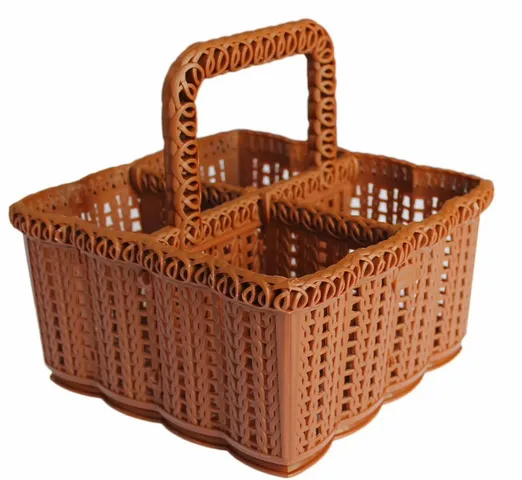 Rổ vuông trung 4 ngăn có quai TL 053