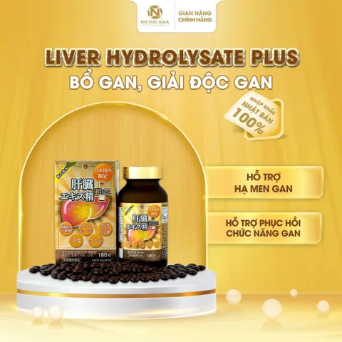 LIVER HYDROLYSATE PLUS 180 viên - Hỗ trợ bổ sung chiết xuất là actiso cho cơ thể, hỗ trợ tốt cho gan Nhật Bản