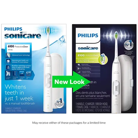 Bàn Chải Điện Philips Sonicare 6100 Chính Hãng - Công Nghệ Sonic 62.000 Lần Rung/Phút, Bảo Vệ Nướu Hiệu Quả