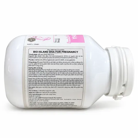 Vitamin DHA Bầu Bioisland 60 Viên - Hỗ Trợ Phát Triển Trí Não Thai Nhi Từ Thiên Nhiên, Chất Lượng Úc