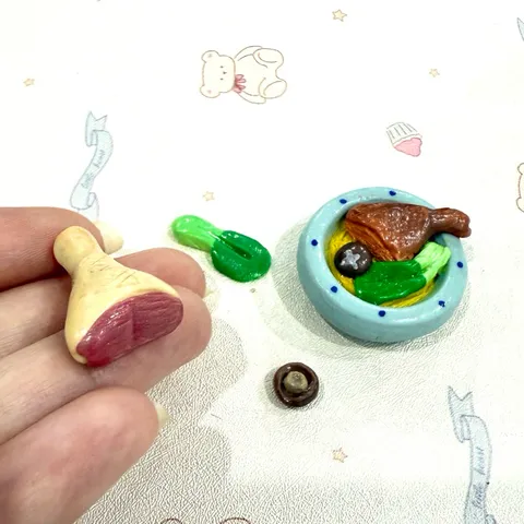Mô hình mì vịt tiềm nhà búp bê minifood