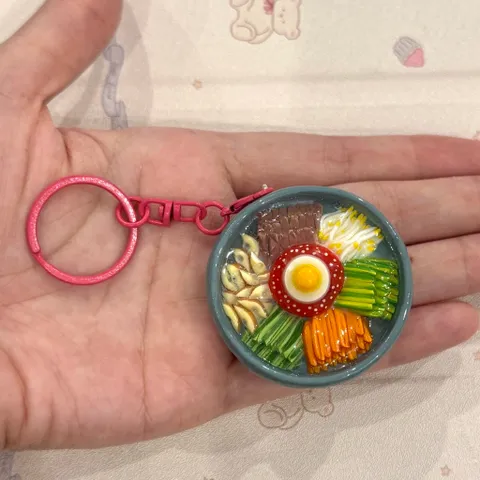 Móc khoá - Nam châm Cơm trộn Bibimbap - món ăn Hàn Quốc