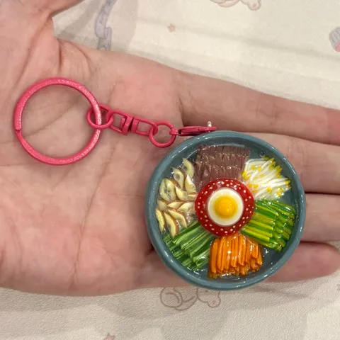 Móc khoá - Nam châm Cơm trộn Bibimbap - món ăn Hàn Quốc