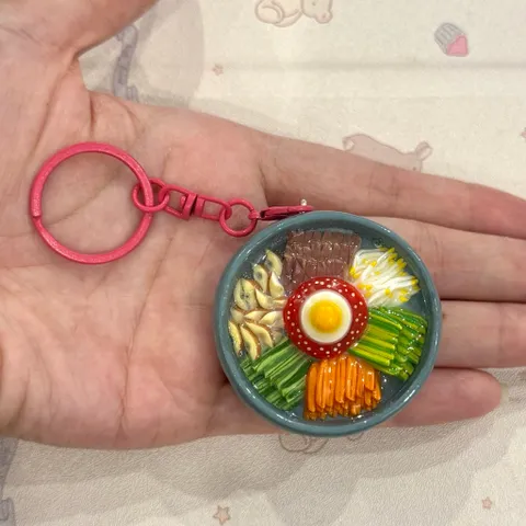 Móc khoá - Nam châm Cơm trộn Bibimbap - món ăn Hàn Quốc