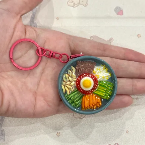 Móc khoá - Nam châm Cơm trộn Bibimbap - món ăn Hàn Quốc