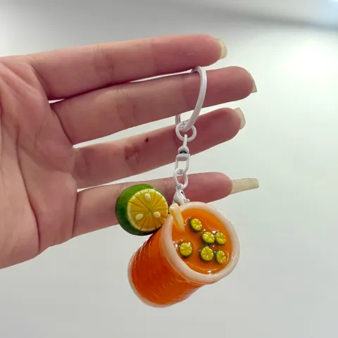 Móc khoá Trà tắc mini dễ thương  - Ẩm thực Việt Nam