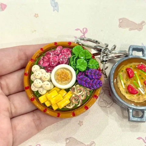 Móc khoá - Magnet lưu niệm món Lẩu riêu cua bắp bò - Vietnamese Food