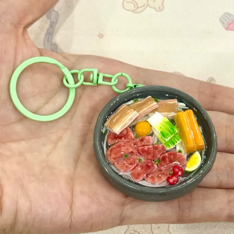 Móc khoá - Nam châm món Phở bò bát đá