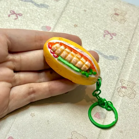 Móc khoá - Nam châm Bánh mì heo quay - Món ăn Việt Nam