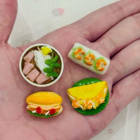 Mô hình món ăn Việt Nam Phở Bò - Bánh mì - Bánh xèo - Gỏi cuốn