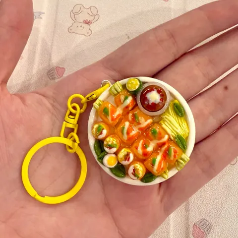 Móc khoá - Nam châm món Bánh tráng cuốn - món ăn Việt Nam