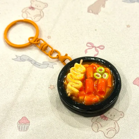 Móc khoá - Nam châm món Bánh gạo cay - Tokbokki - món ăn Hàn Quốc