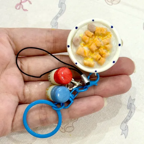 Nam châm - Móc khoá Cháo sườn quẩy ruốc phố cổ - món ăn Việt Nam