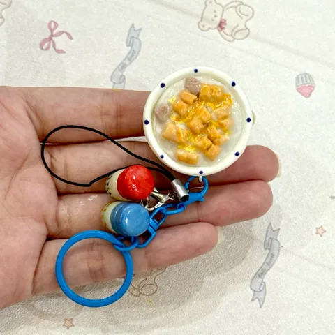 Nam châm - Móc khoá Cháo sườn quẩy ruốc phố cổ - món ăn Việt Nam