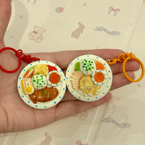 Móc khoá Cơm tấm Sài Gòn - Cơm tấm Long Xuyên - món ăn Việt Nam
