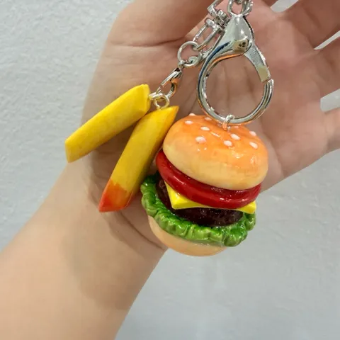 Móc khoá Hamburger và Khoai tây chiên