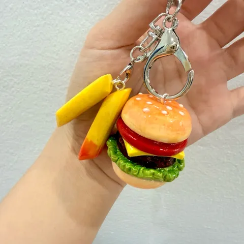 Móc khoá Hamburger và Khoai tây chiên