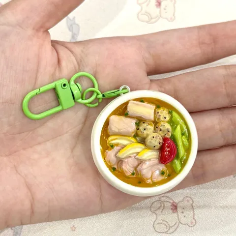 Móc khóa món Bún dọc mùng - Bún bung