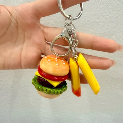 Móc khoá Hamburger và Khoai tây chiên
