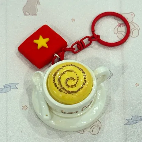 Móc khoá Cafe Trứng Việt Nam - Cờ Đỏ Sao Vàng