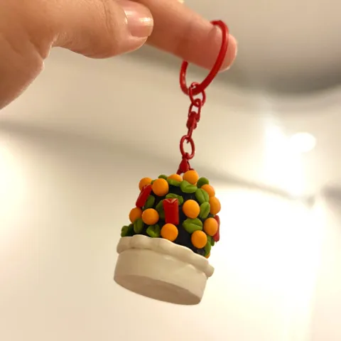 Móc khoá - Mô hình Chậu quất Tết - Vietnamese Tet - Kumquat Tree