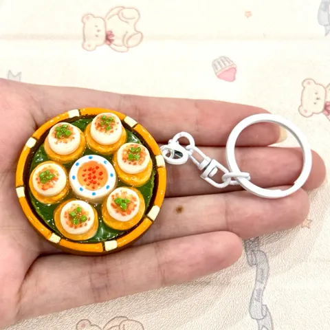 Móc khoá món Bánh ít ram - món ăn Việt Nam