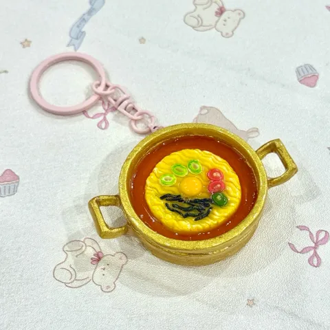 Nam châm - Móc khoá Nồi mì ramen Hàn Quốc