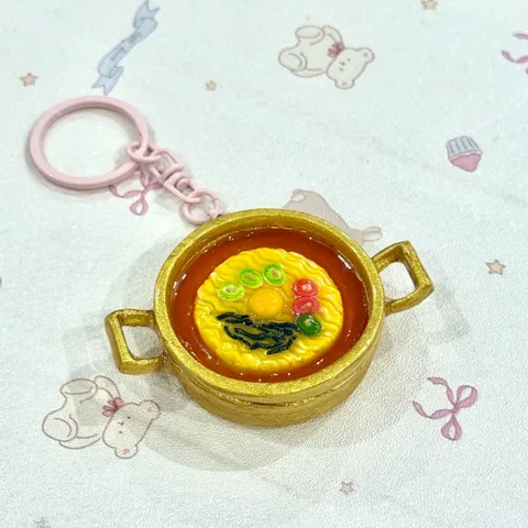 Nam châm - Móc khoá Nồi mì ramen Hàn Quốc