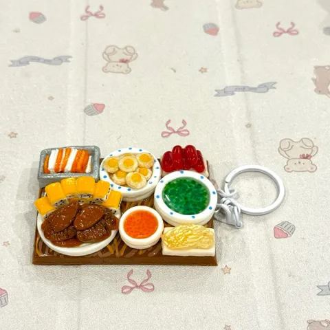 Móc khoá - Nam châm Quán cơm tấm vỉa hè - món ăn Việt Nam