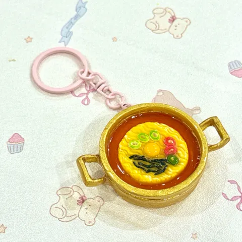 Nam châm - Móc khoá Nồi mì ramen Hàn Quốc