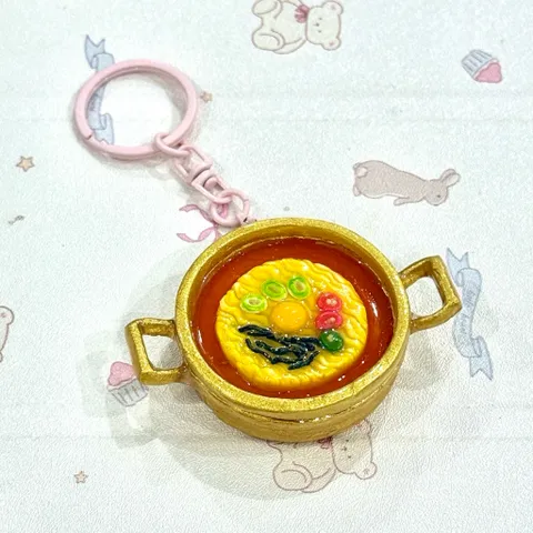 Nam châm - Móc khoá Nồi mì ramen Hàn Quốc