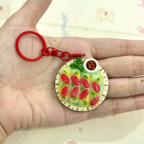 Móc khoá món Bò bía kiểu Nam - món ăn Việt Nam