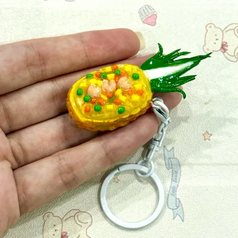 Móc khoá món Cơm chiên quả dứa - món ăn Thái Lan