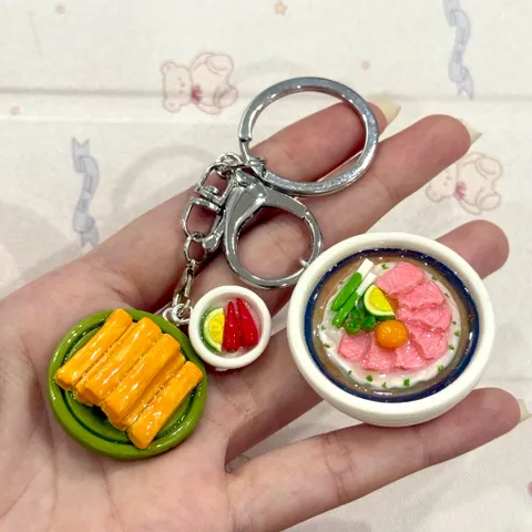 Móc khoá Phở Quẩy Chanh Ớt - món ăn Việt Nam