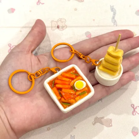 Set móc khoá Tokbokki và Chả cá Hàn Quốc