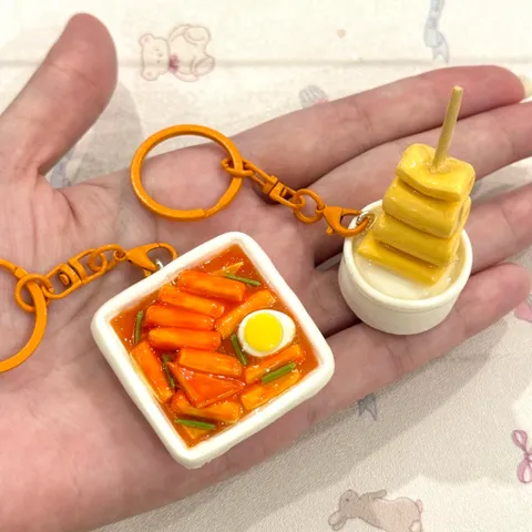 Set móc khoá Tokbokki và Chả cá Hàn Quốc