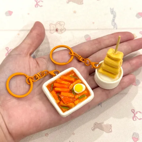 Set móc khoá Tokbokki và Chả cá Hàn Quốc