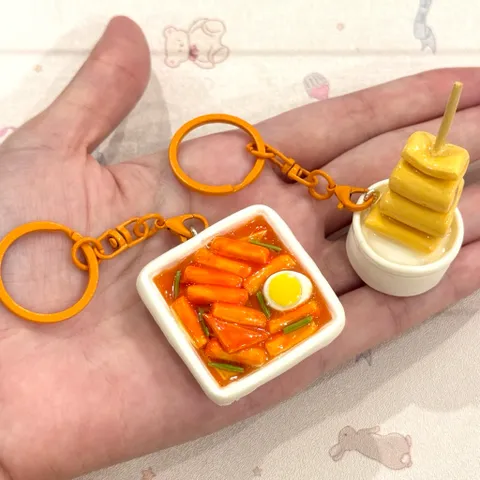 Set móc khoá Tokbokki và Chả cá Hàn Quốc