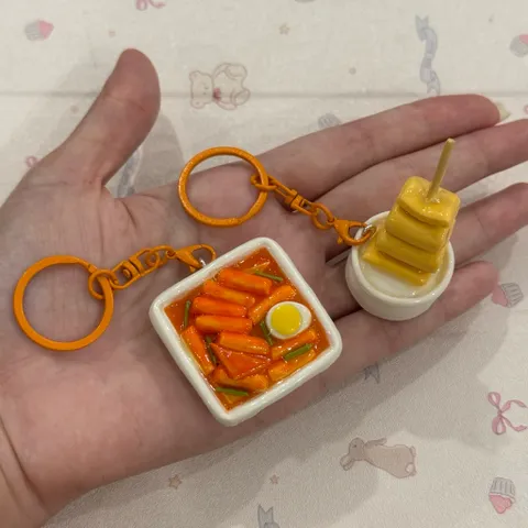 Set móc khoá Tokbokki và Chả cá Hàn Quốc