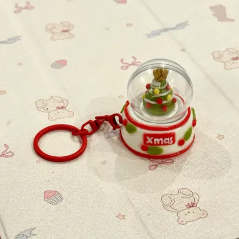 Móc khoá - Nam châm Quả cầu tuyết giáng sinh Merry Christmas