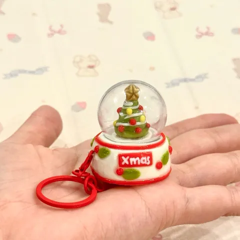 Móc khoá - Nam châm Quả cầu tuyết giáng sinh Merry Christmas