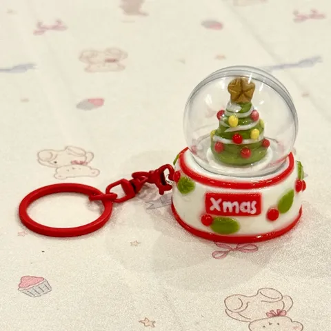 Móc khoá - Nam châm Quả cầu tuyết giáng sinh Merry Christmas