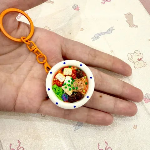 Móc khoá - Nam châm món Bún riêu kiểu Nam - món ăn Việt Nam