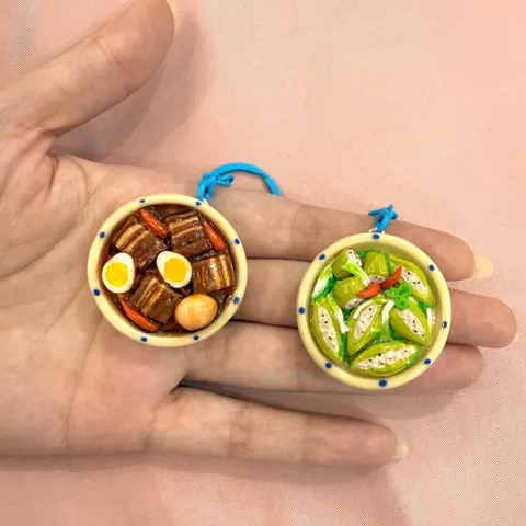 Móc khoá - Nam châm món Canh khổ qua nhồi thịt - món ăn Việt Nam
