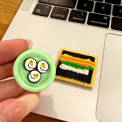 Mô hình set làm cơm cuộn nhà búp bê kimbap Hàn Quốc
